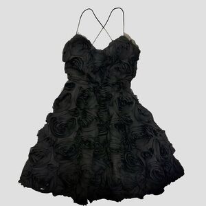 Laundry By Shelli Segal Black Rose Midi Dress